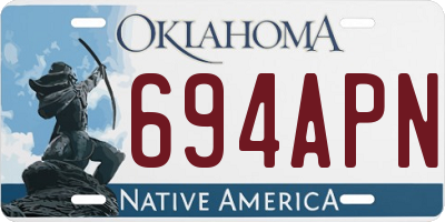 OK license plate 694APN