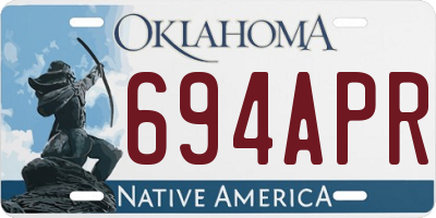 OK license plate 694APR