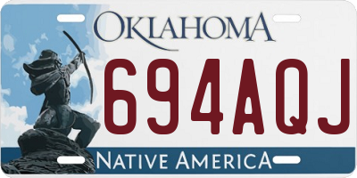 OK license plate 694AQJ