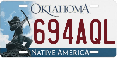 OK license plate 694AQL