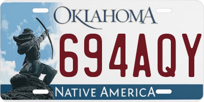 OK license plate 694AQY