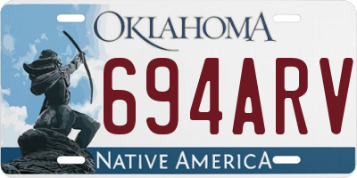 OK license plate 694ARV