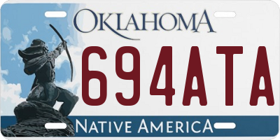OK license plate 694ATA