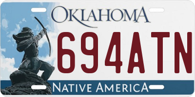 OK license plate 694ATN