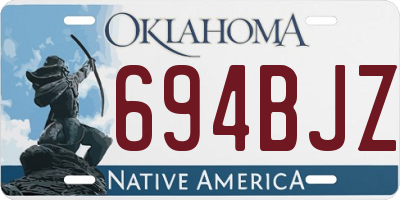 OK license plate 694BJZ