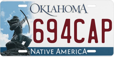 OK license plate 694CAP