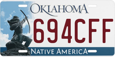 OK license plate 694CFF