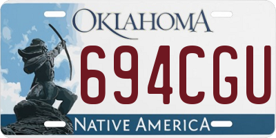 OK license plate 694CGU