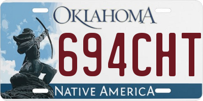 OK license plate 694CHT