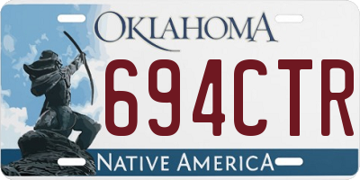 OK license plate 694CTR