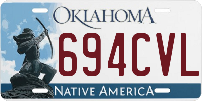 OK license plate 694CVL