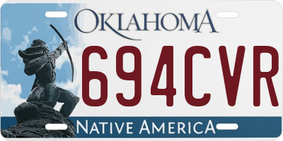 OK license plate 694CVR