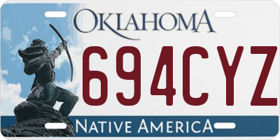 OK license plate 694CYZ