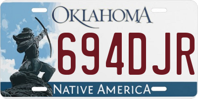 OK license plate 694DJR