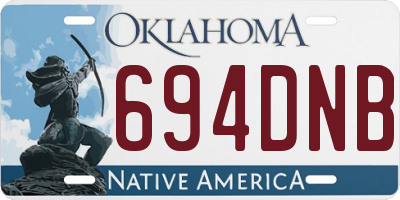 OK license plate 694DNB