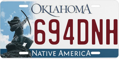 OK license plate 694DNH