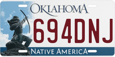 OK license plate 694DNJ