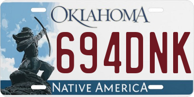 OK license plate 694DNK