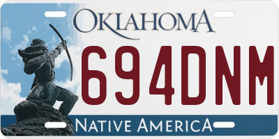 OK license plate 694DNM