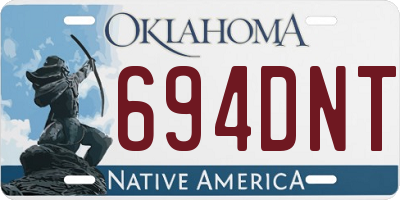 OK license plate 694DNT