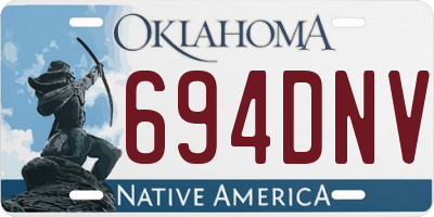 OK license plate 694DNV