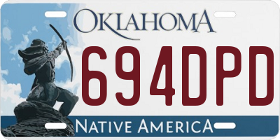 OK license plate 694DPD