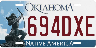 OK license plate 694DXE