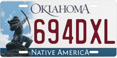OK license plate 694DXL