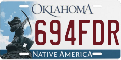 OK license plate 694FDR