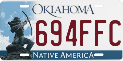 OK license plate 694FFC