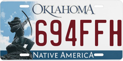 OK license plate 694FFH