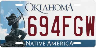 OK license plate 694FGW