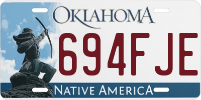 OK license plate 694FJE