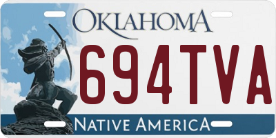 OK license plate 694TVA