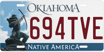OK license plate 694TVE
