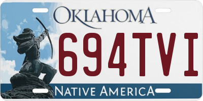 OK license plate 694TVI