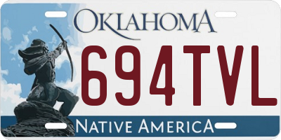 OK license plate 694TVL