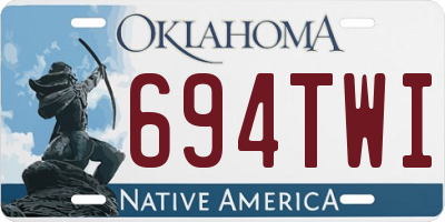 OK license plate 694TWI