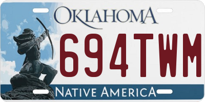 OK license plate 694TWM