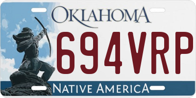 OK license plate 694VRP