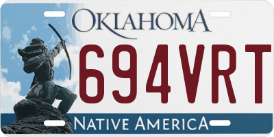 OK license plate 694VRT