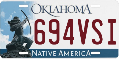OK license plate 694VSI