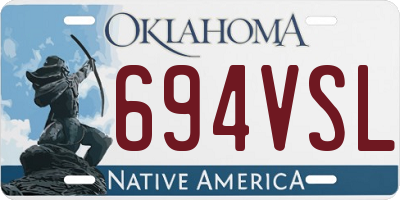 OK license plate 694VSL