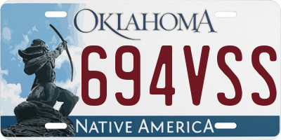 OK license plate 694VSS