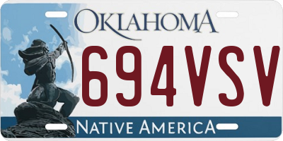 OK license plate 694VSV