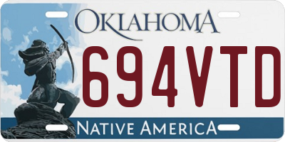 OK license plate 694VTD