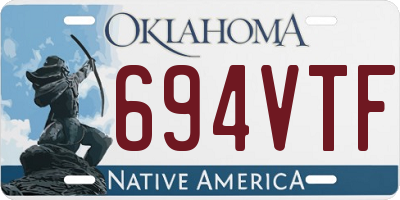 OK license plate 694VTF