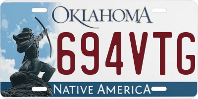 OK license plate 694VTG