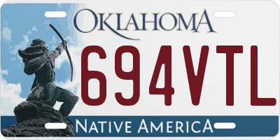 OK license plate 694VTL