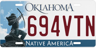 OK license plate 694VTN